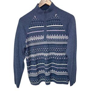 Title Nine Striped Sweater Blue Size Large